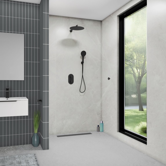 White Bonito - Shower Wet Wall by Perform Panel - Various Sizes, Straight Edge or Nu-Lock