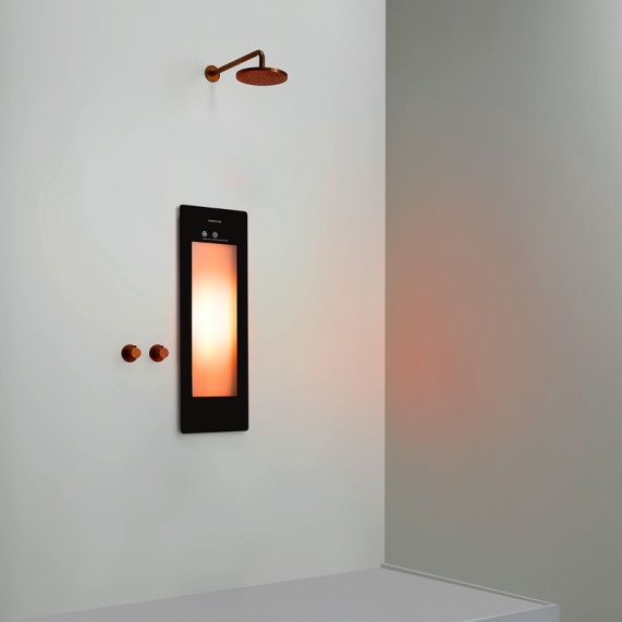 Small Black Infrared Shower Therapy Light - Sunshower One