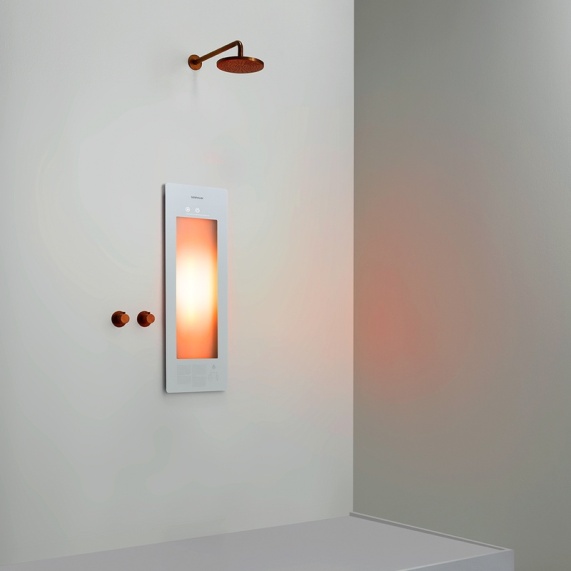 Small White Infrared Shower Therapy Light - Sunshower One