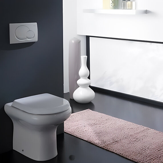 Compact Curved Back To Wall Toilet & Soft Close Seat