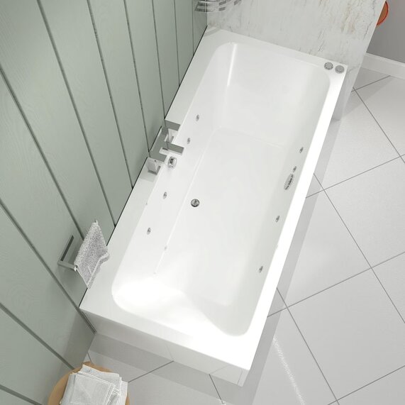 1600 x 800 - Whirlpool Spa Bath - 6 or 14 Jets, Double-ended