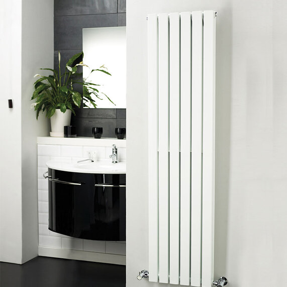 White Sloane Single Panel Vertical Radiator