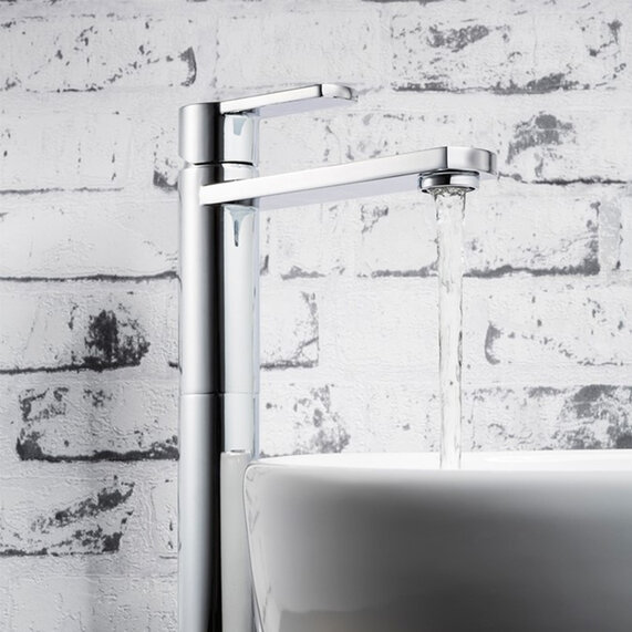 Wisp Basin Tall Monoblock No Pop-up-Waste