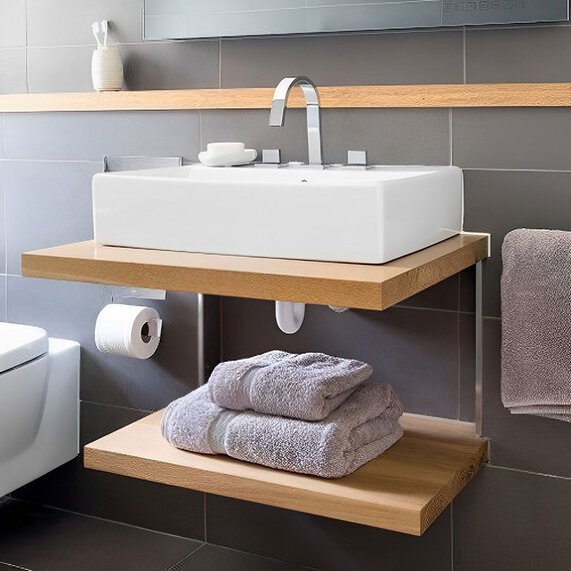 3 Hole Basin Mixer Spout Can Swivel or Be Fixed Deck Mounted