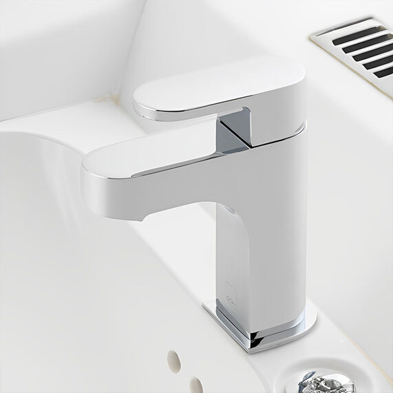 Life Mini Mono Basin Mixer, Single Lever, Deck Mounted, Smooth Bodied, Waste Optional