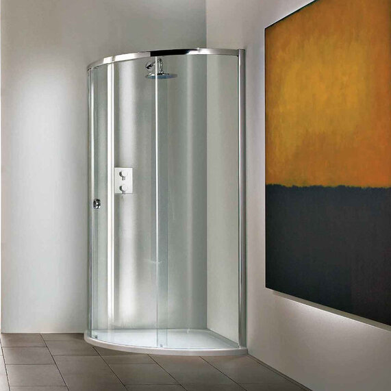 (920mm x 920mm) - Curved Equal Sided Shower Cubicle with Tray - Matki Radiance