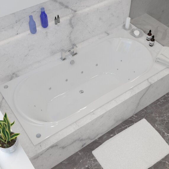 1900 x 900 - Stratos Duo Xl Jacuzzi Spa Wide Bath - Double-ended