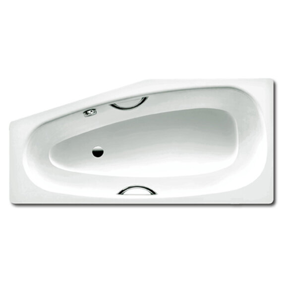1600 x 700mm - Small Steel Bath with Grips - Kaldewei Mini