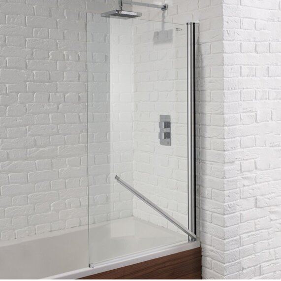 Swiftseal Single Bath Shower Screen 800 6mm