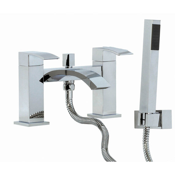 Vk Range Deck Mounted Bath Shower Mixer with Shower Kit
