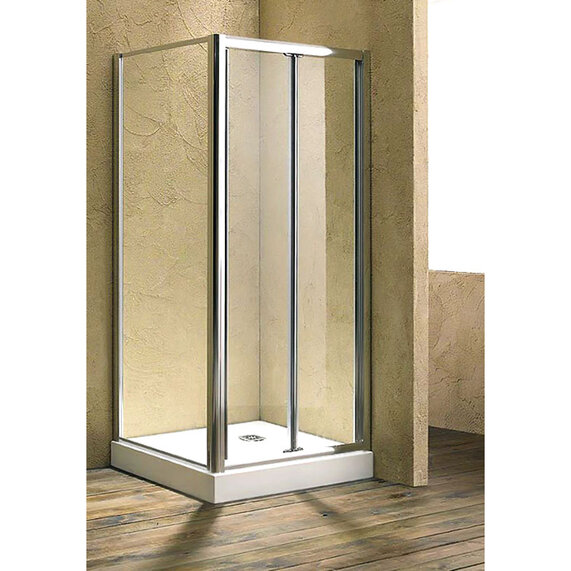 Romano 800mm Bi-Fold Shower Door Enclosure x 760 ,800, or 900 Deep Option & Trays