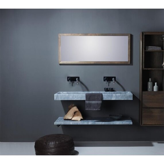 Forzalaqua Bellezza 120 Natural Stone Basin Cloudy Marble