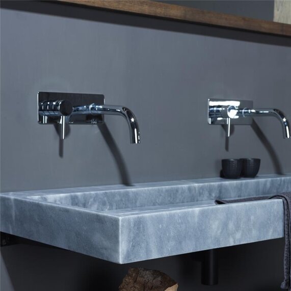 Forzalaqua Bellezza 80 Natural Stone Basin Cloudy Marble