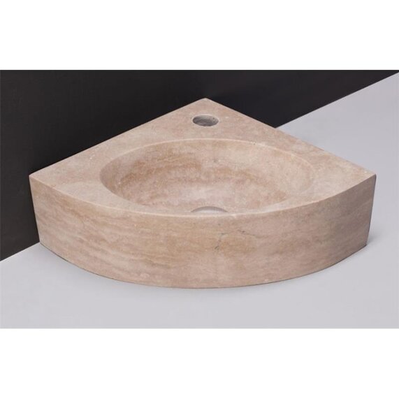Forzalaqua Turino Stone Cloakroom Basin Travertine