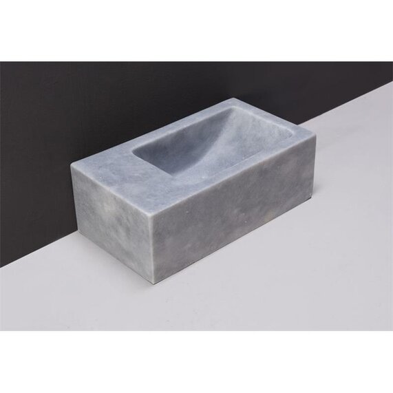 Forzalaqua Venetia Xs Natural Stone Cloakroom Basin Cloudy Marble