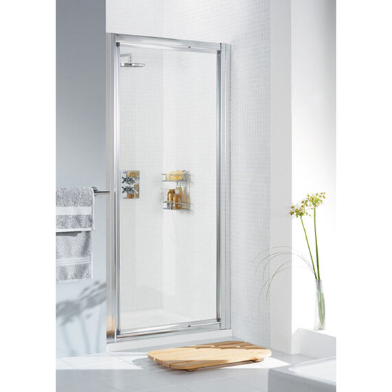 Various Sizes - Framed Pivot Shower Door -  Lakes Pivot Shower Door: Various Sizes, White, Framed
