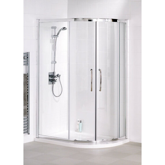 Lakes White Semi Framed Offset Quadrant Shower Cubicle