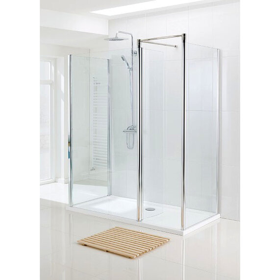 Silver Semi Framed Walk In Enclosure