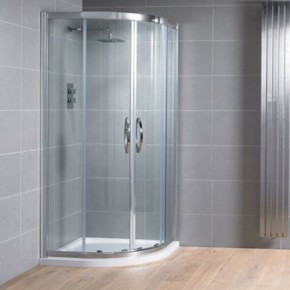 Various Sizes - Double Door Offset Quad Shower Cubicle - 8mm Glass, Easy Clean, Venturi 8