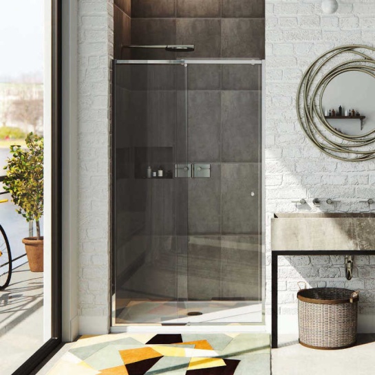 Matki One Sliding Door Main Front View Matki One Slider Recess Door Contemporary Bathroom