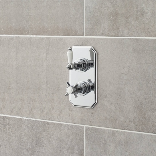 Chrome Edwardian Thermo Twin Concealed Valve Chrome Edwardian Thermo Twin Concealed Valve