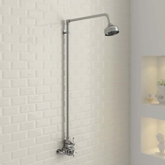 Traditional Shower Head and Riser Rail Traditional Shower Head and Shower Riser