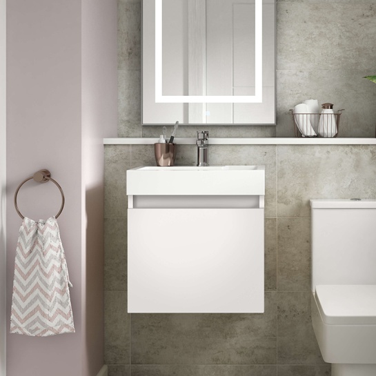 Merit 500 Single Door Wall Hung Vanity unit and Basin Merit 500 Single Door Wall Hung Vanity unit and Basin