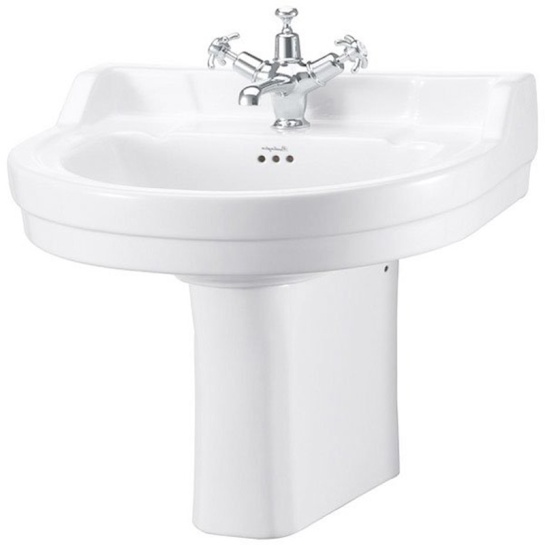 Edwardian Round Basin 56cm and Semi Pedestal Edwardian Round Basin 56cm and Semi Pedestal