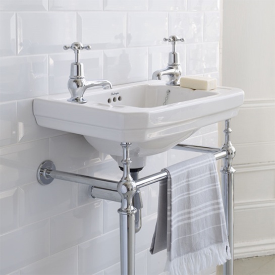 Victorian Basin 56cm and chrome Washstand Victorian Basin 56cm and chrome Washstand
