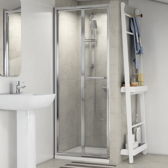 Radiant Reduced Height Shower Door Bifold 900 Side Panel Extra Product Image For Radiant Reduced Height Shower Door Bifold Alt 1