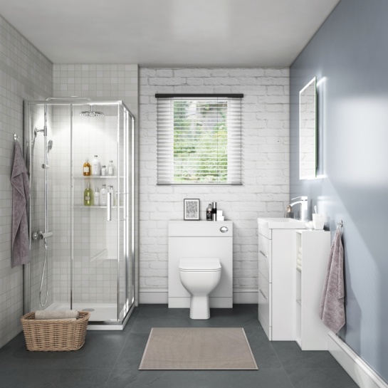 White Patello Shower Suite Bathroom Shower Suite