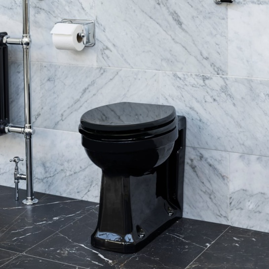 Burlington Traditional Jet Black Back to Wall Toilet Burlington Traditional Jet Black Back to Wall Toilet