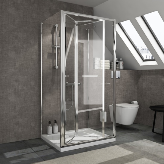 reduced height 3 sided shower cubicle small chrome shower enclosure