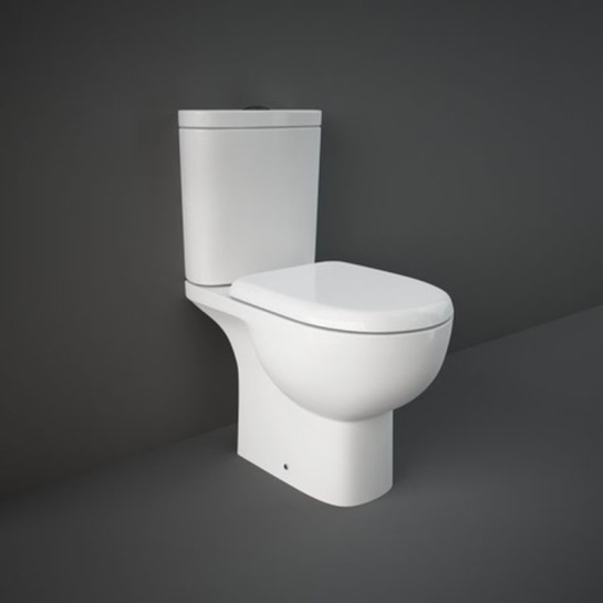 Tonik Close Coupled Toilet with Open Back and Soft Close Seat Tonik Close Coupled Toilet with Open Back and Soft Close Seat