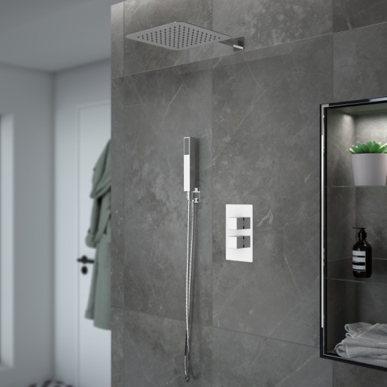 Ribble 2 Outlet Wall Shower Set Head Handset Slider Ribble 2 Outlet Wall Shower Set Head Handset Slider