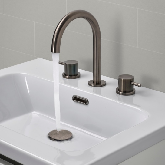 Black 3 Hole Basin Mixer Tap in brushed black bathroom 2 hole basin mixer tap in brushed black finish