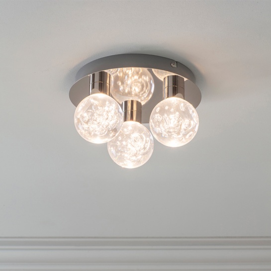 Decorative Flush Ceiling Light: 3 Bulb Decorative Flush Ceiling Light: 3 Bulb