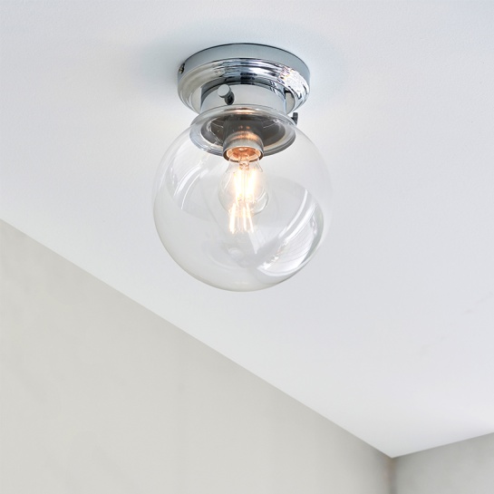 Decorative Flush Ceiling Light: 1 Bulb Decorative Flush Ceiling Light: 1 Bulb