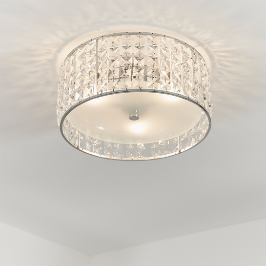 Decorative Flush Ceiling Light: 3 Bulb Decorative Flush Ceiling Light: 3 Bulb