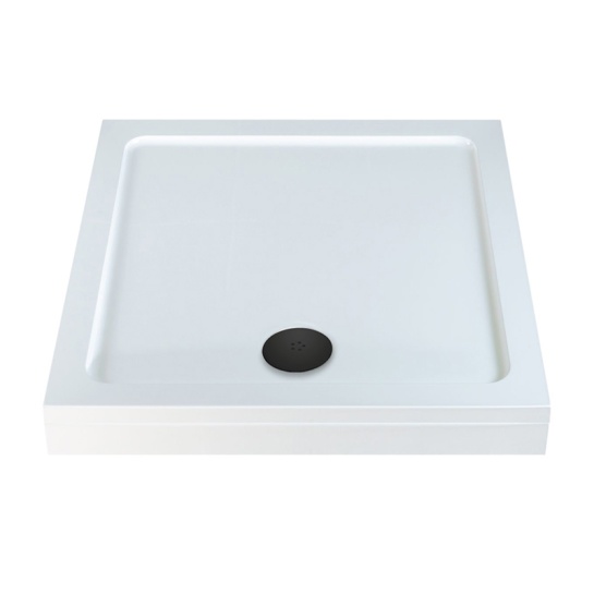 Stone Resin Square Easy Plumb Tray 800 x 800 with Optional Black Waste Stone Resin Square Easy Plumb Tray 800 x 800 with Optional Black Waste