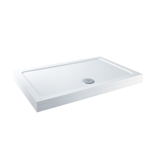 Stone Resin Rectangular Easy Plumb Tray 1300, 1400, 1500 with Optional Chrome Waste Stone Resin Rectangular Easy Plumb Tray 1300, 1400, 1500 with Optional Chrome Waste