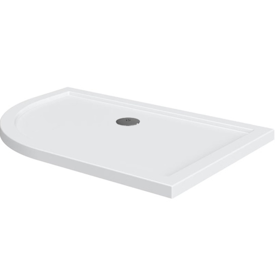 offset quadrant 1200 lefthand shower tray black waste offset quadrant 1200 lefthand shower tray black waste