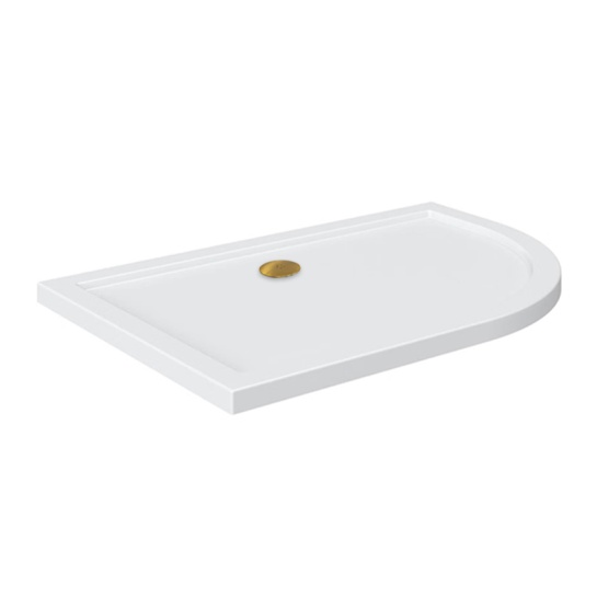 offset quadrant 1000 righthand shower tray gold waste offset quadrant 1000 righthand shower tray gold waste