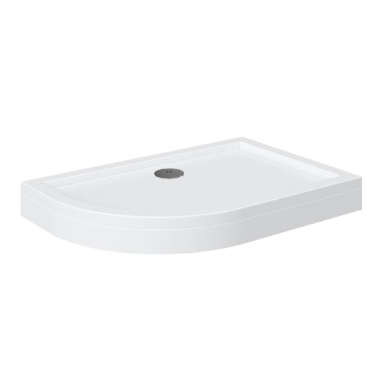 offset quadrant 1000 raised lefthand shower tray black waste offset quadrant 1000 raised lefthand shower tray black waste