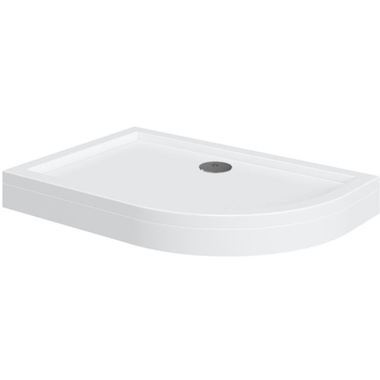 offset quadrant 1200 raised righthand shower tray black waste offset quadrant 1200 raised righthand shower tray black waste