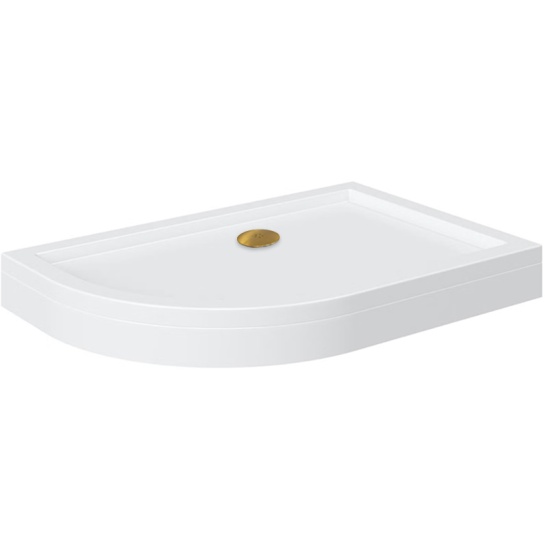 offset quadrant 1000 raised lefthand shower tray gold waste offset quadrant 1000 raised lefthand shower tray gold waste