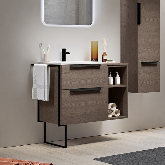 baden haus urban 900 dark ash vanity unit with side storage baden haus urban 900 dark ash vanity unit with side storage