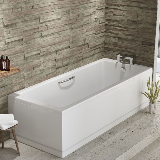 Rockall Single-ended Bath with Twin Grips and Optional Beauforte Reinforcement: 1800, 1900 Rockall Single-ended Bath with Twin Grips and Optional Beauforte Reinforcement: 1800, 1900