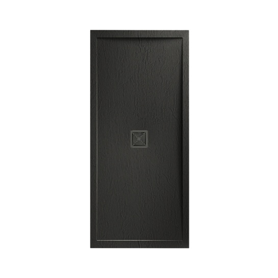 aqualavo 1400 rectangle shower tray black slate effect slimline black waste aqualavo 1400 rectangle shower tray black slate effect slimline black waste