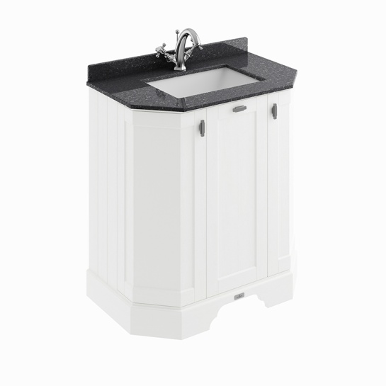 BC Designs victrion 750 nimbus white vanity unit with marble top